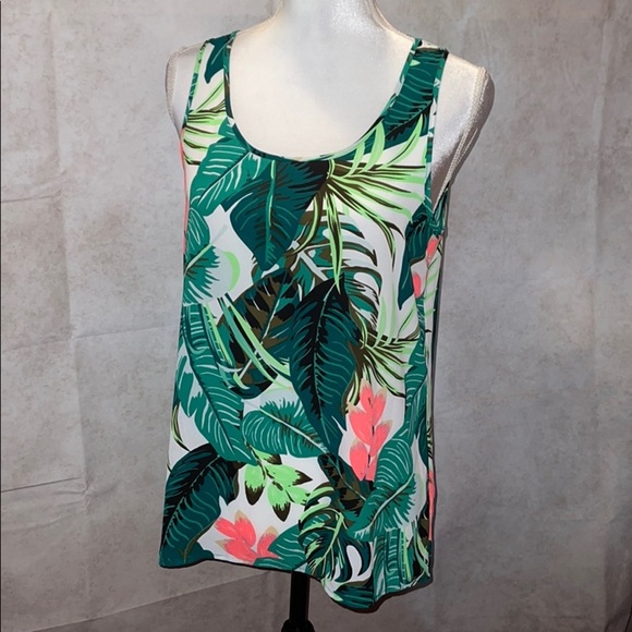 Express Tops - Go to the Tropics!  Express Palm Tree Party Blouse